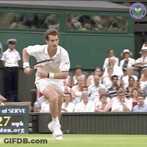 Andy Murray Forehand Running GIF