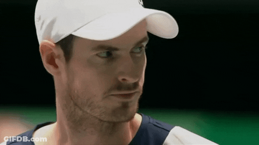 Andy Murray Looking Down GIF