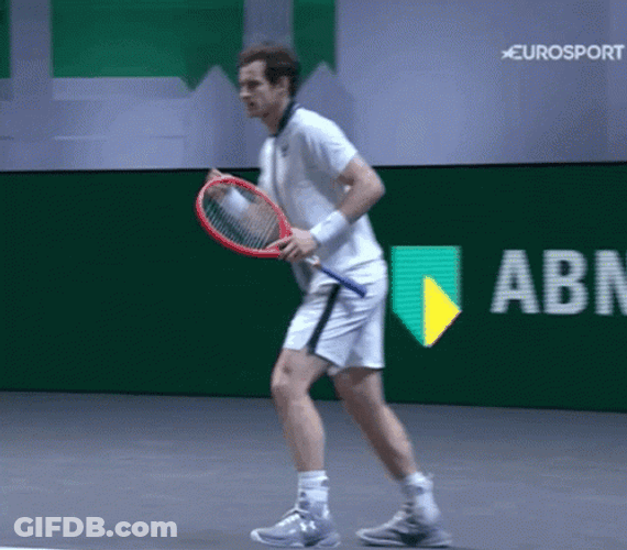 Andy Murray Walking Off GIF