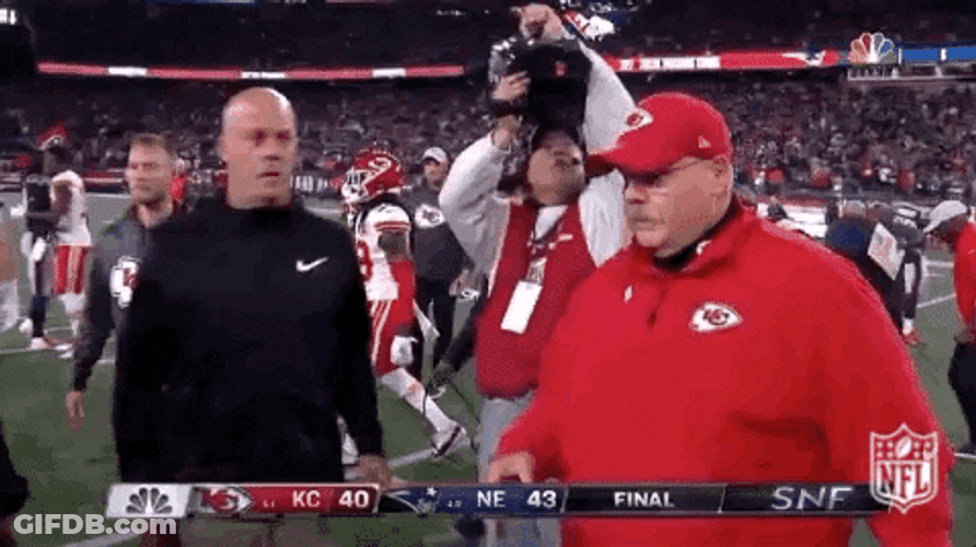 Andy Reid And Bill Belichick Hug GIF