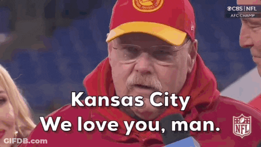 Andy Reid Kansas City Love You GIF