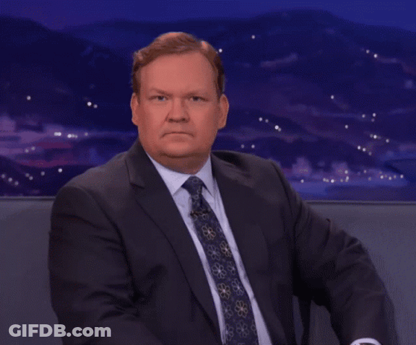 Andy Richter Fear Reaction GIF