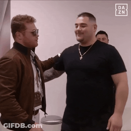 Andy Ruiz Love Tapping Man Tummy GIF