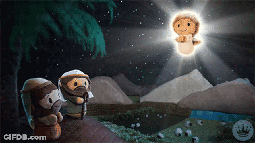Angel Appears Religious Christmas GIF