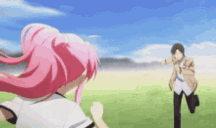 Angel Beats Kick Scene GIF