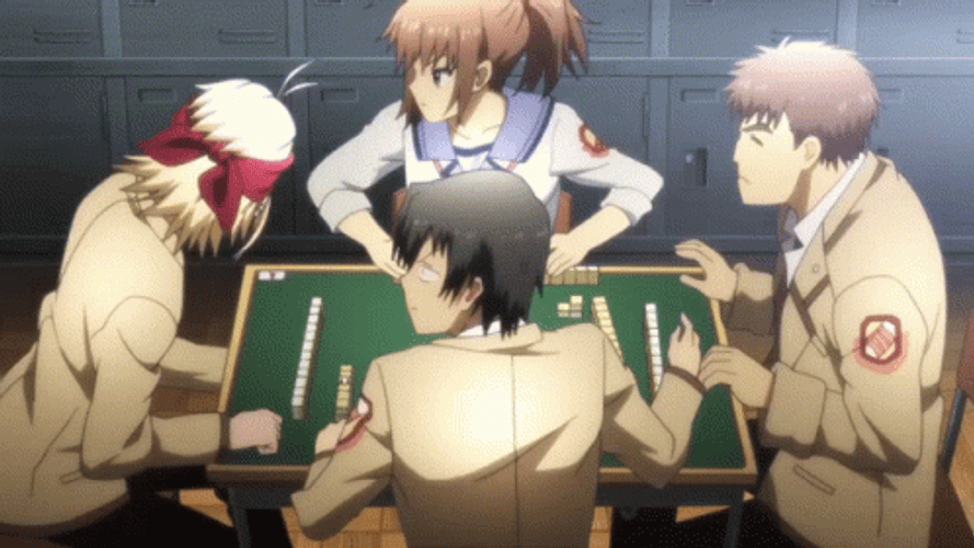 Angel Beats Mahjong Escape GIF
