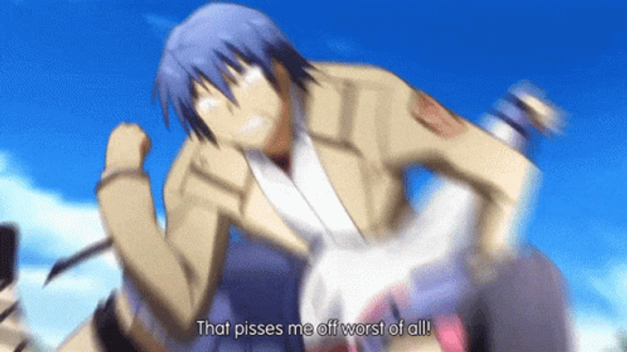 Angel Beats Piss Off GIF