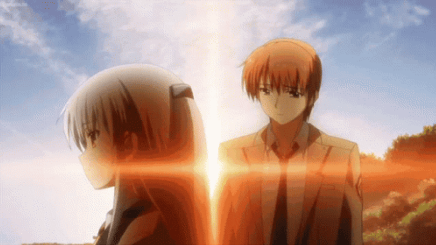 Angel Beats Sunset Scene GIF