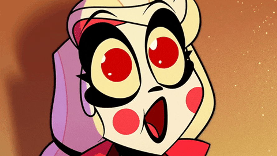 Angel Dust Amazed Face Big Eyes Girl GIF