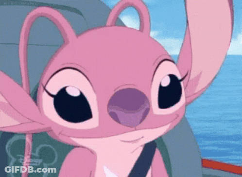 Angel From Lilo And Stitch Sitting In Car Seat GIF
