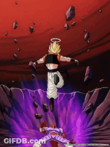 Angel Halo Flying Over Man GIF