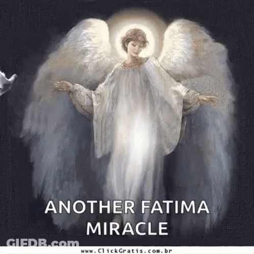 Angel Painting With Another Fatima Miracle GIF