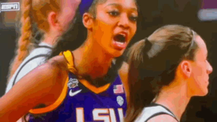 Angel Reese Can't See Sign GIF