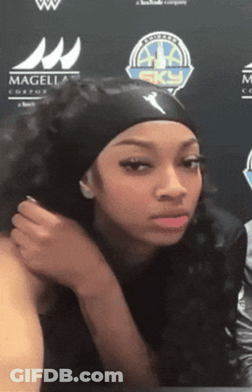 Angel Reese Covers Mouth Laughing GIF