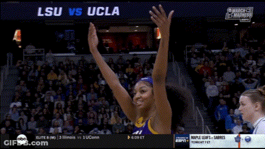 Angel Reese Loser Sign GIF