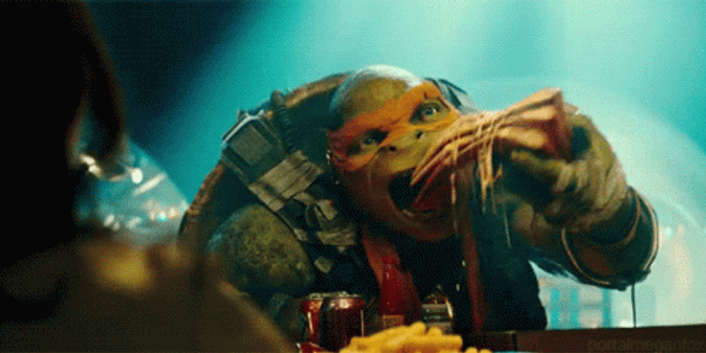 Angel Reese Ninja Turtle Eating GIF