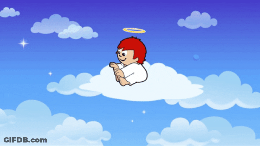 Angel's Cloud Bed Dobranoc GIF