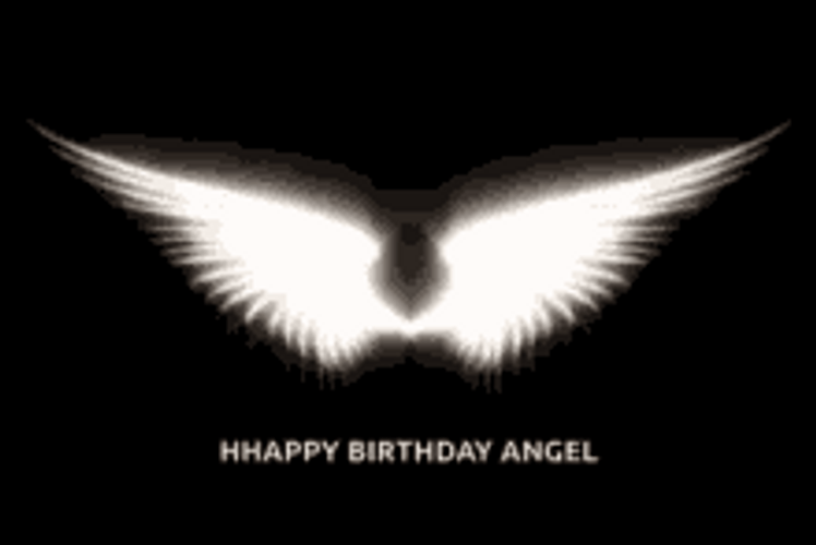 Angel's White Wings Happy Heavenly Birthday GIF