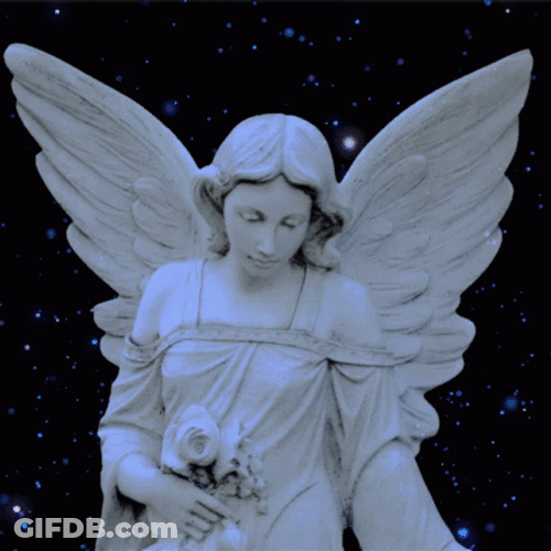 Angel Sculpture Glowing GIF