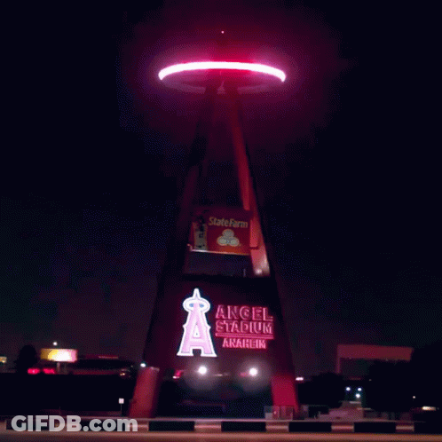 Angel Stadium Sign Light Up That Halo GIF