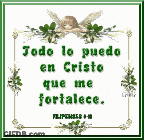 Angel Todo Lo Puedo En Cristo Que Me Fortalece GIF