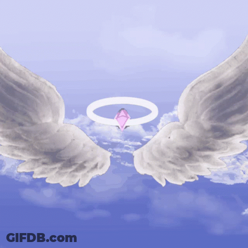 Angel Wings With Pink Diamond GIF