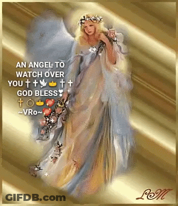 Angel With Quote An Angel To Watch Over You God Bless GIF