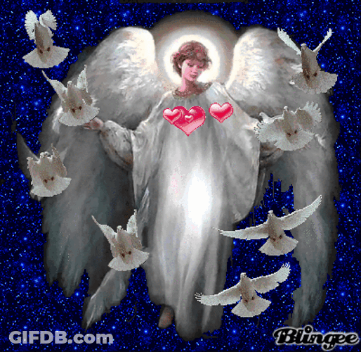 Angel With White Doves GIF