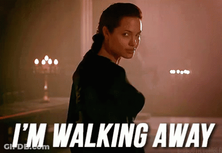 Angelina Jolie Slowly Walking Away GIF