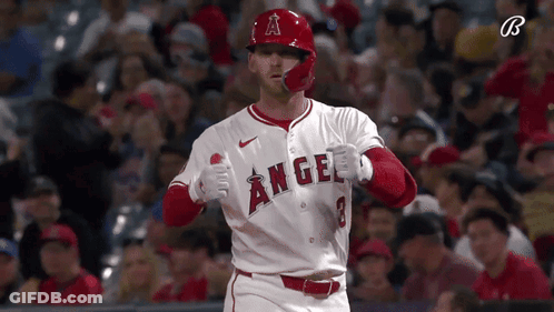 Angels Baseball Player Running To Home Plate GIF