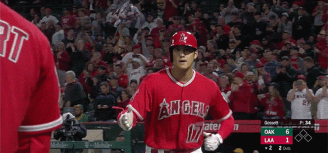 Angels In The Outfield Shohei Ohtani  Shakes Hand GIF