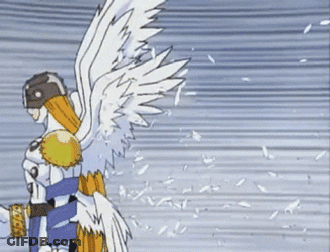 Angemon To Magna Angemon Evolution GIF