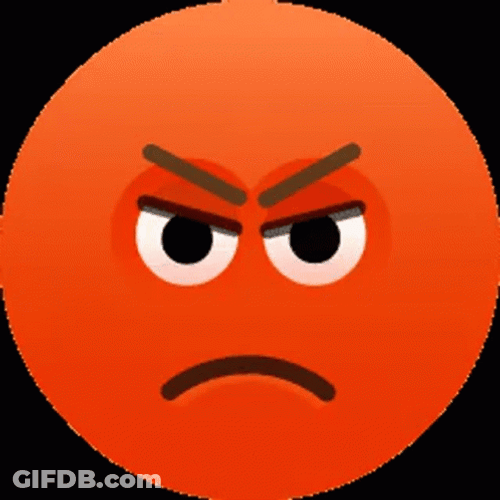 Anger Face Emoji Turning Into Red GIF