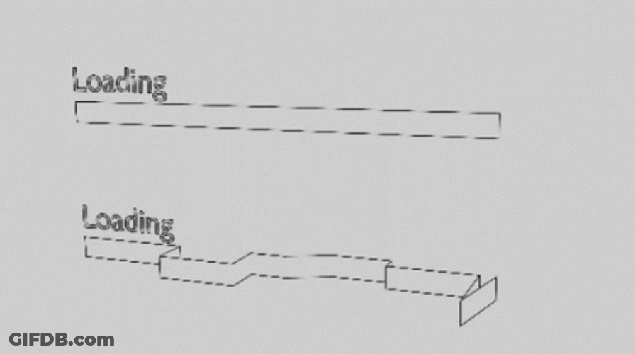 Angled Loading Bar Straight And Bended GIF