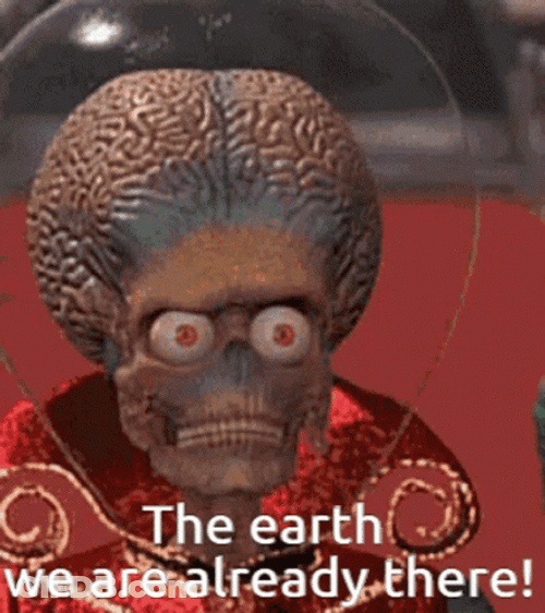 Angry Alien Mars Attacks GIF