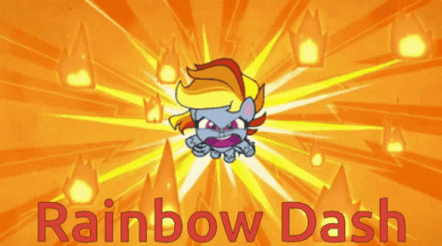 Angry And Flaming Rainbow Dash GIF