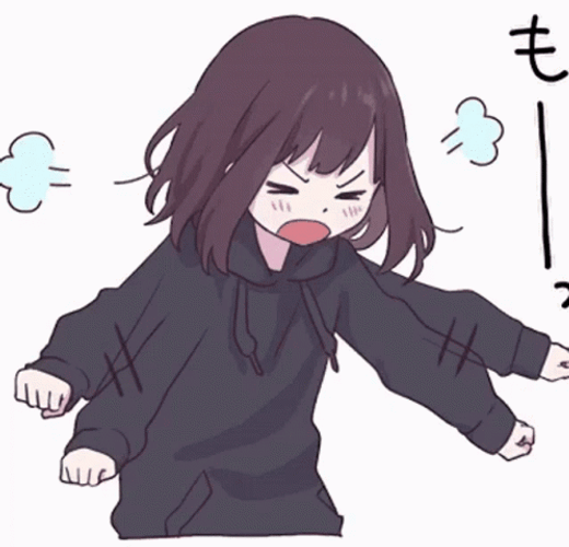 Angry Anime Cute Menhera Chan GIF