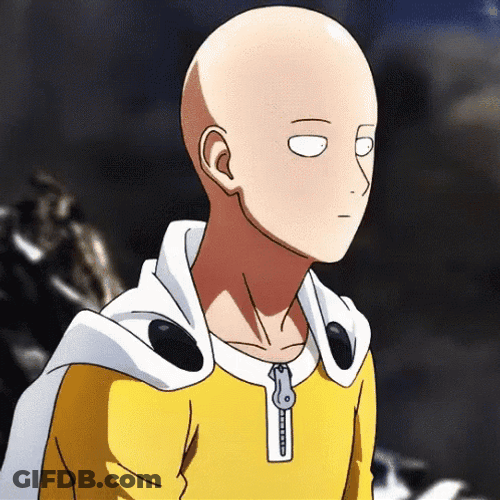 Angry Anime One Punch Man Saitama GIF