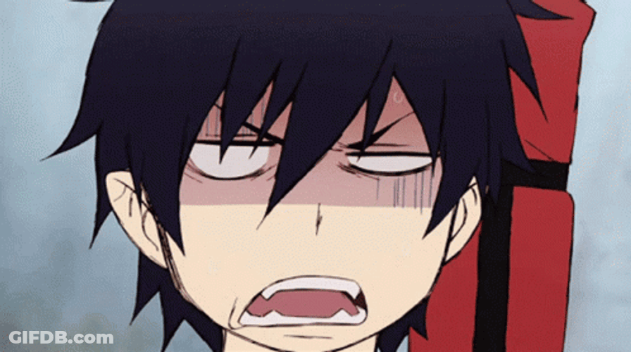 Angry Anime Rin Okumura GIF