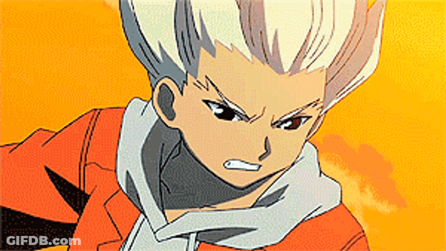 Angry Anime Shuuya Gouenji GIF