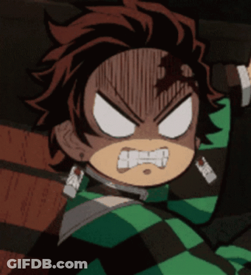 Angry Anime Tanjiro Demon Slayer GIF