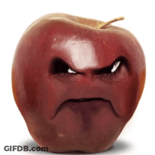 Angry Apple Face GIF