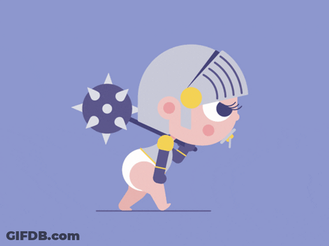 Angry Baby Knight GIF