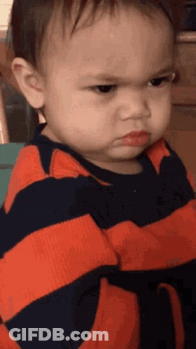 Angry Baby With Arms Crossed Saying Im Jealous GIF