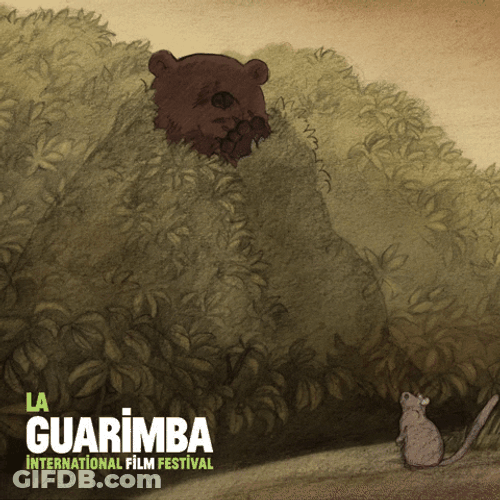 Angry Bear Scared Mouse Film Festival GIF