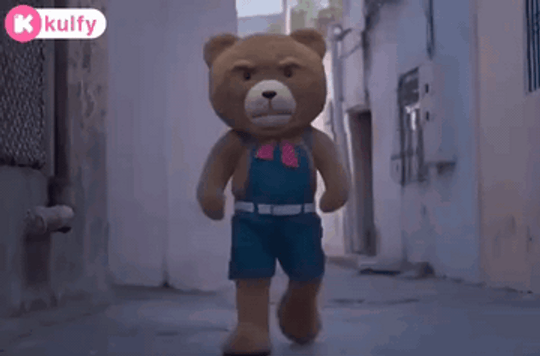 Angry Bear Walking Entrance GIF