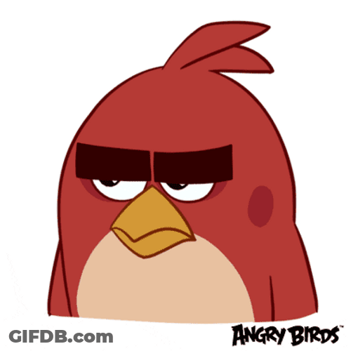 Angry Bird Eye Roll GIF