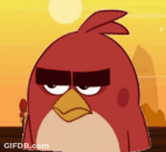 Angry Bird Red Eye Roll GIF