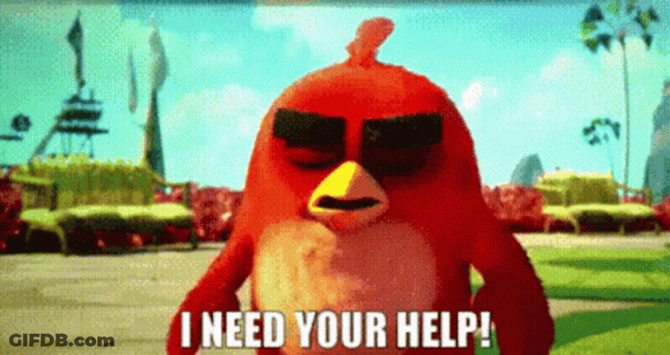 Angry Bird Red Need Help GIF