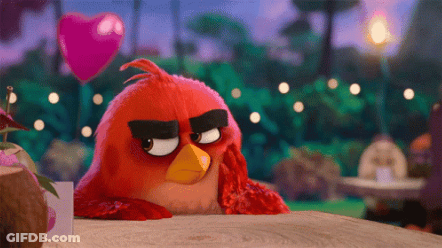 Angry Bird Rolling Eyes GIF